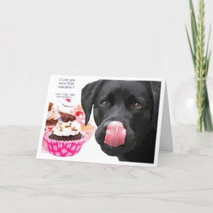 Laboratorio negro te amo tarjeta - Perro te amo