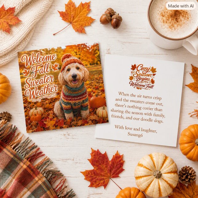   Labradoodle acogedor clima de otoño suéter  (Subido por el creador)