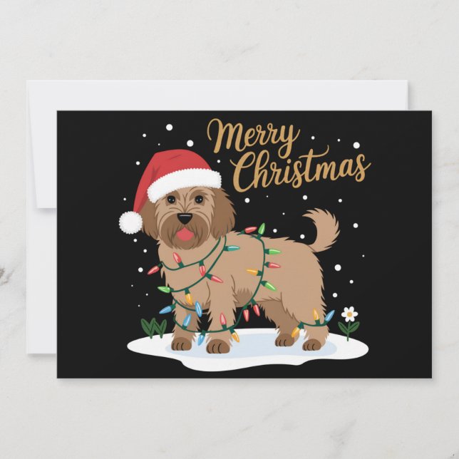 Labradoodle Feliz Navidad Divertido Xmas Amante Pe (Anverso)