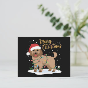 Labradoodle Feliz Navidad Graciosa Navidad Perro a