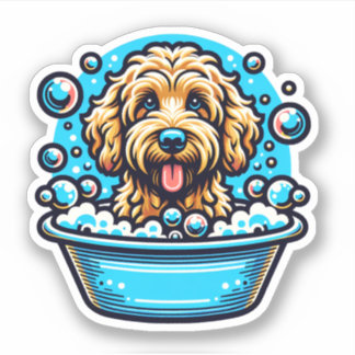 Labradoodle Pegatina de perro de vinilo