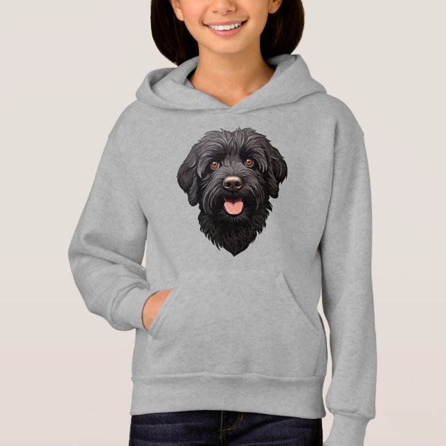 Labradoodle Perro Negro (Anverso)
