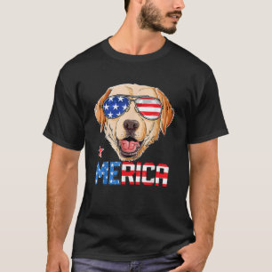 Labrador 4 de julio camiseta Merica Hombres EEUU