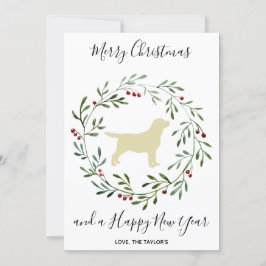 Labrador amarillo elegante perro Feliz Navidad