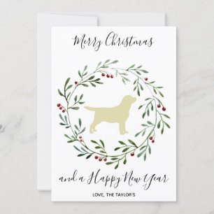 Labrador amarillo elegante perro Feliz Navidad