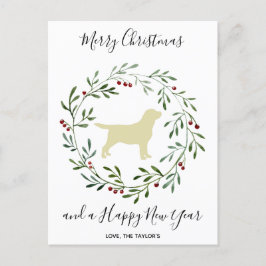 Labrador amarillo Feliz Navidad Labrador Recuperad