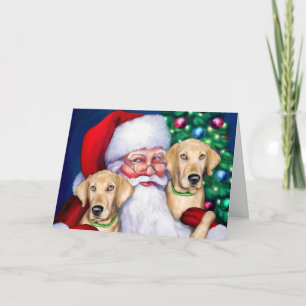 Labrador amarillo Navidad los labios de Santa