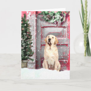 Labrador amarillo Navidades recuperadores tarjetas