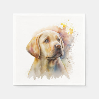 Labrador amarillo recuperador de papel servilleta