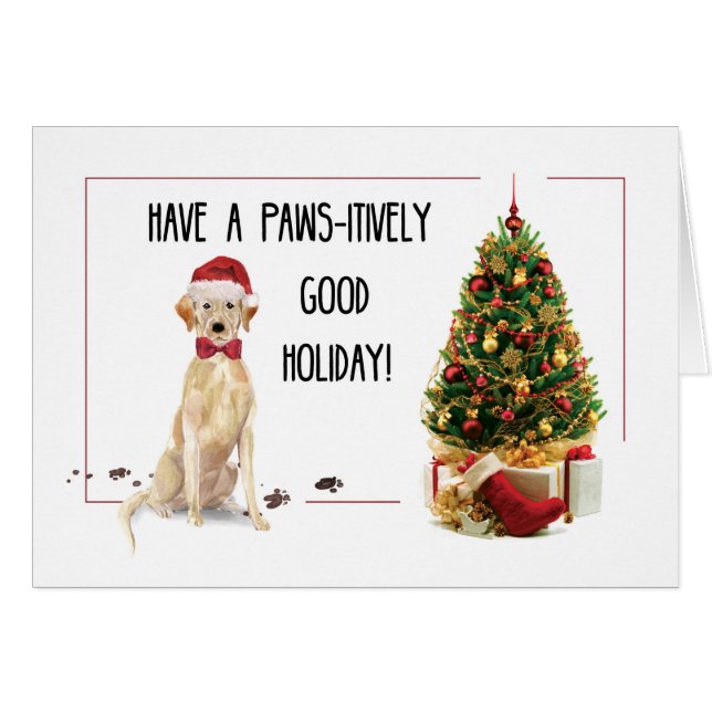 Labrador amarillo recuperó a divertidos Navidades  (Anverso (Horizontal))