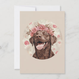 Labrador de Chocolate Personalizado Perro Rosa Sal