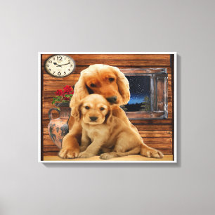 Labrador de lienzo de nuevo envuelto