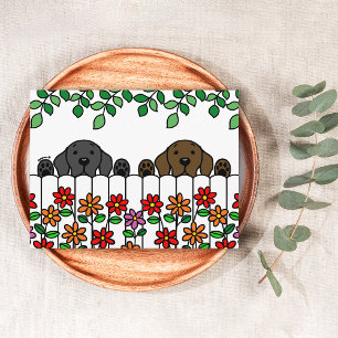 Labrador Duo mirando tu postal