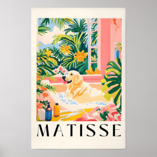 Labrador en bañera, arte de perro al estilo de Mat