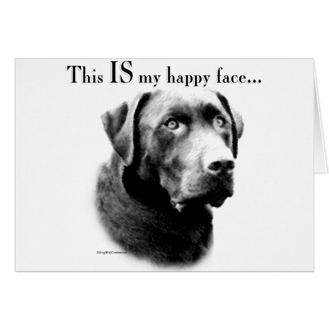 Labrador feliz cara (Anverso (Horizontal))