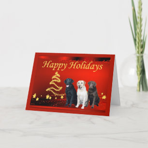 Labrador Navidades recuperadores de tarjetas Stars