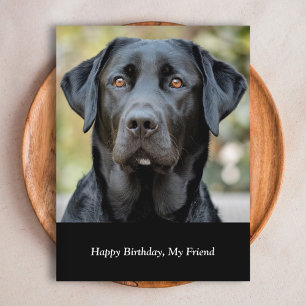 Labrador Negro, Tarjeta Postal con Foto Personaliz