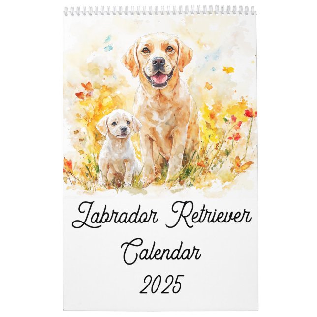 Labrador Recuperador de calendario padre y papa (Tapa)