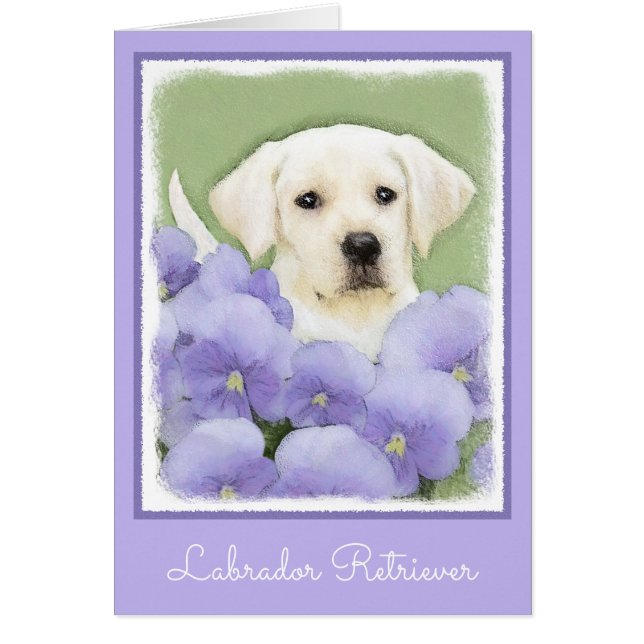 Labrador Recuperador Pintura de Cachorro Original  (Frente)