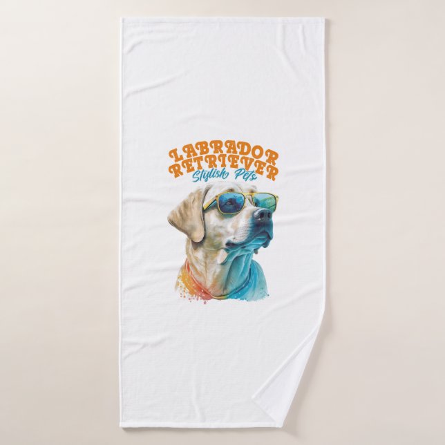Labrador recuperar Mascotas elegantes (Toalla de baño)