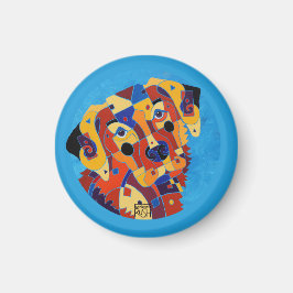 Labrador Retreiver sobre un imán