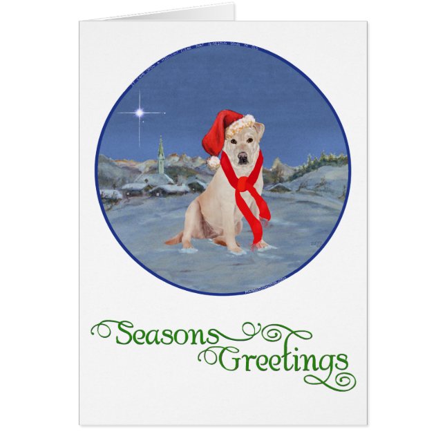 Labrador Retriever Amarillo Navidad (Frente)