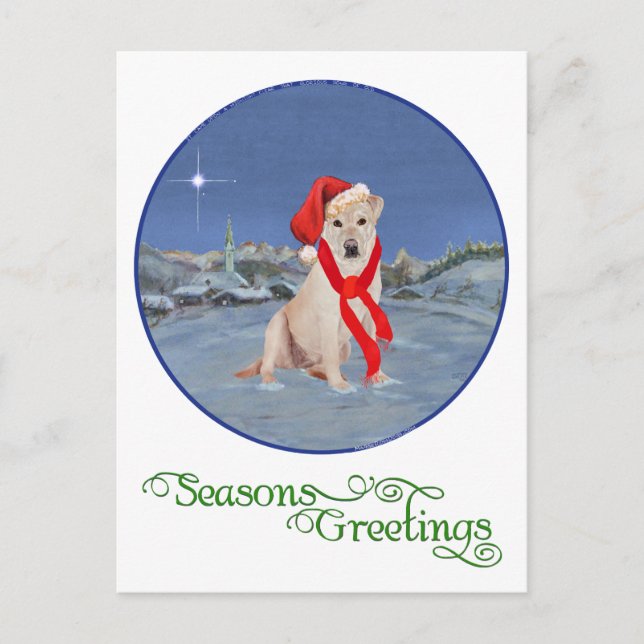 Labrador Retriever Amarillo Navidad (Anverso)
