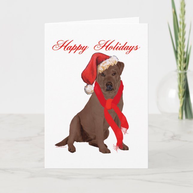 Labrador Retriever Chocolate Navidad (Anverso)