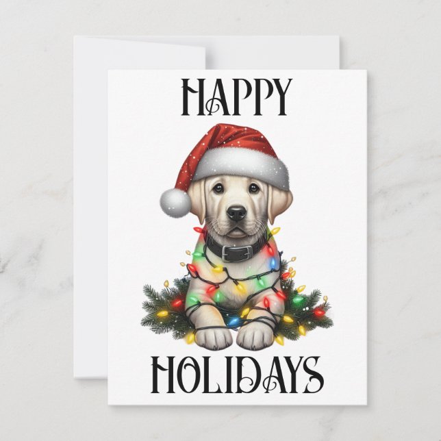 Labrador Retriever de Navidad adorable (Anverso)