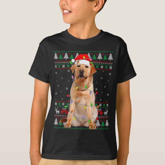 Labrador Retriever Dog Christmas Ugly Sweater Ligh (Anverso)
