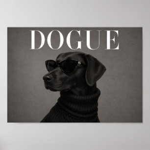 Labrador Retriever Negro Moda Canina Arte Prin