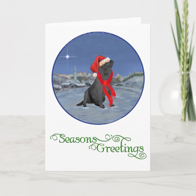 Labrador Retriever Negro Navidad (Anverso)