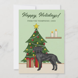 Labrador Retriever Negro Navidad Festiva