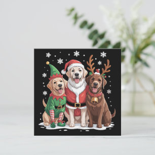 Labrador Retriever Perros de Navidad Santa Reno Ci