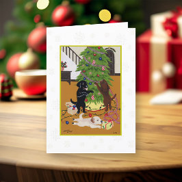 Labradores de árboles de Navidad Copos de nieve