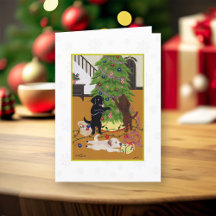 Labradores de árboles de Navidad Copos de nieve