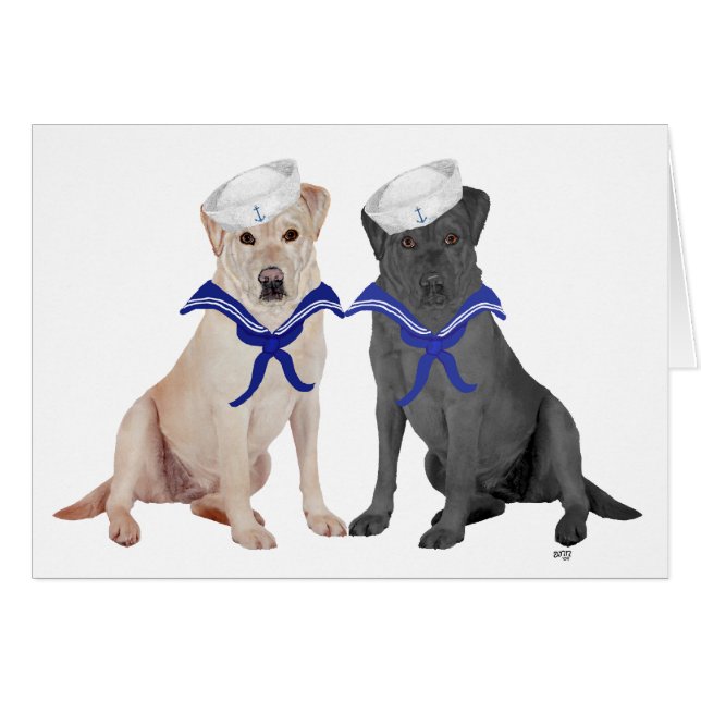 Labradores Retriever amarillos y negros (Anverso (Horizontal))