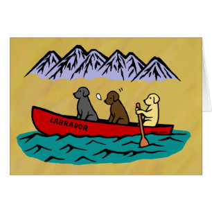 Labradores retrieveres Canoeing