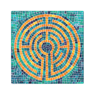 LABYRINTH II 12x12 arte mural Metalizado