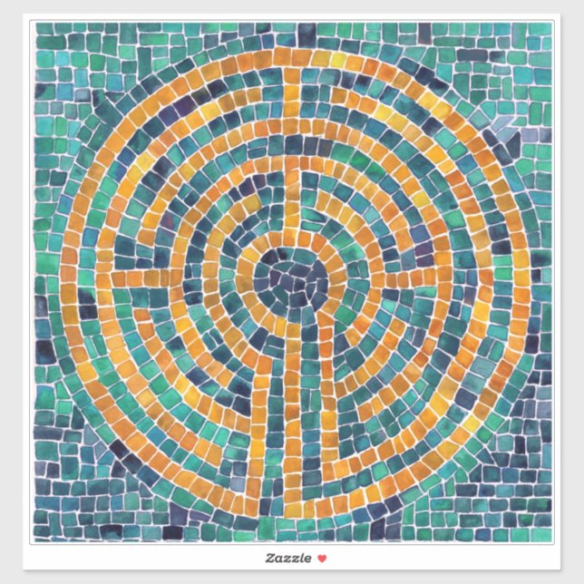 LABYRINTH II 14x14 Pegatina de vinilo (Hoja)