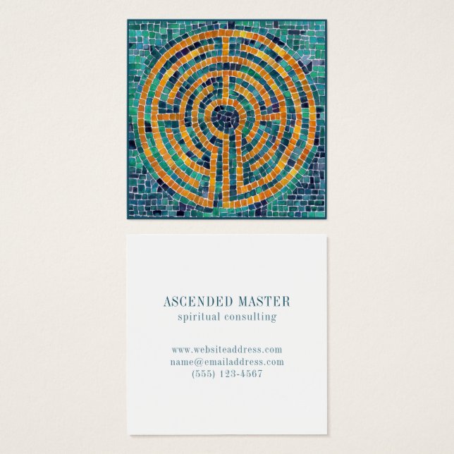 LABYRINTH II Tarjeta de presentación cuadrada (Anverso y reverso)