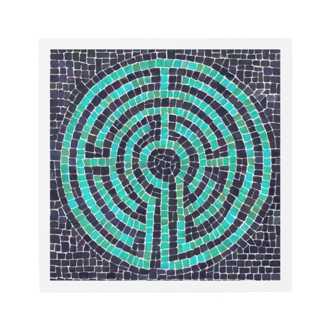 LABYRINTH III 12x12 Arte mural Metalizado - Blanco (Anverso)