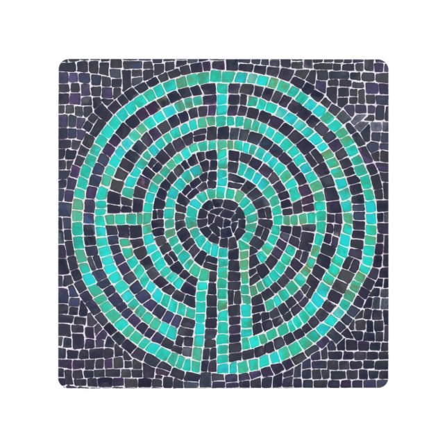LABYRINTH III 8x8 Arte mural Metalizado (Anverso)
