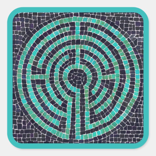 LABYRINTH III Grandes Pegatinas Cuadrados - Turque (Anverso)