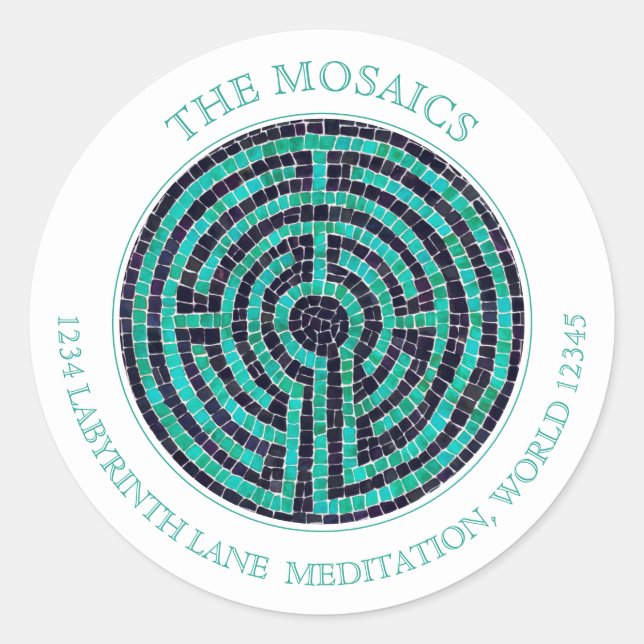 LABYRINTH III Sellos de direcciones grandes - Blan (Anverso)