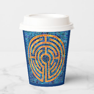 LABYRINTH IV Vasos de Papel - Azul