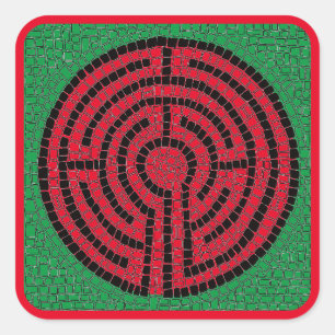 LABYRINTH IX Grandes Pegatinas Cuadrados