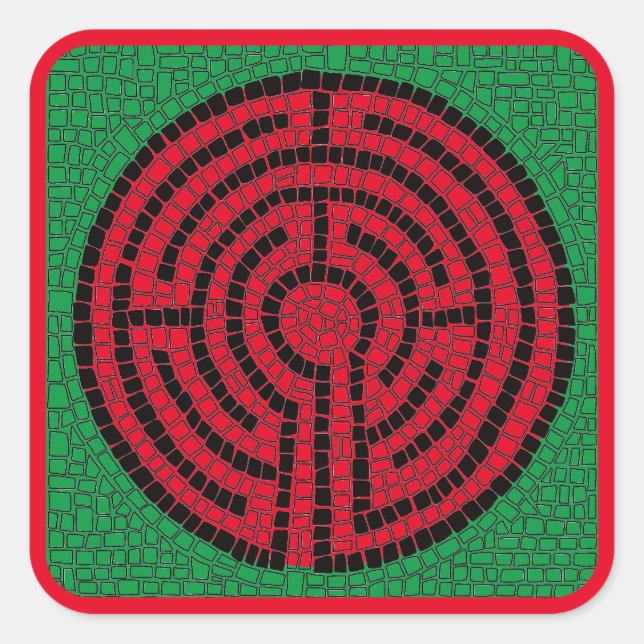 LABYRINTH IX Grandes Pegatinas Cuadrados (Anverso)