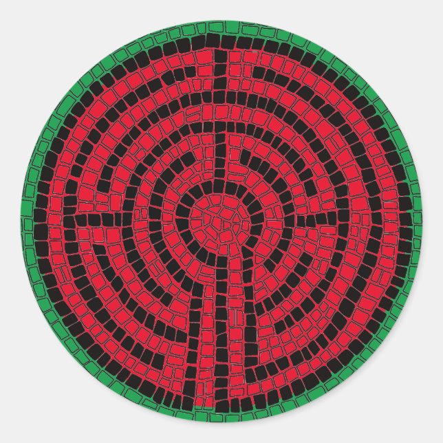 LABYRINTH IX Grandes Pegatinas Redondos (Anverso)
