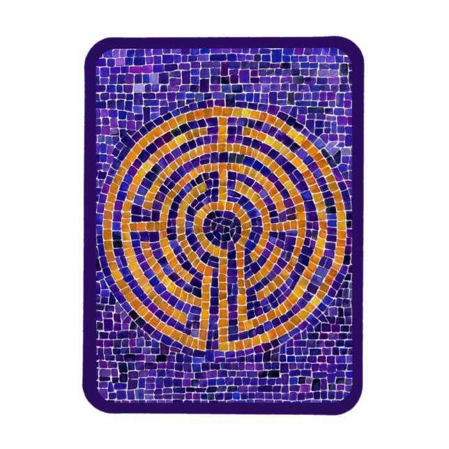 LABYRINTH MOSAIC 3x4 Imán flexible - Púrpura (Vertical)